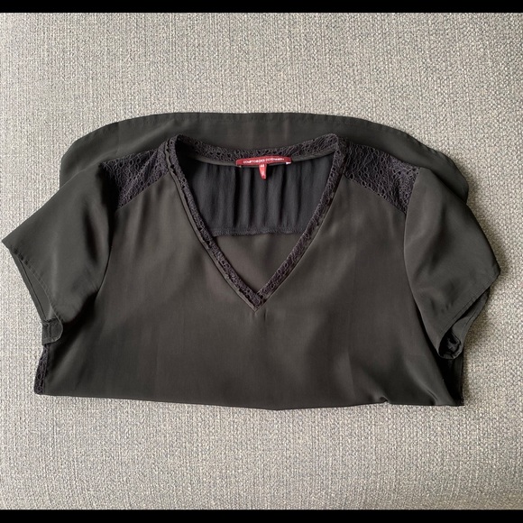 COMPTOIR DES COTONNIERS Black V-neck with Lace - Picture 4 of 5